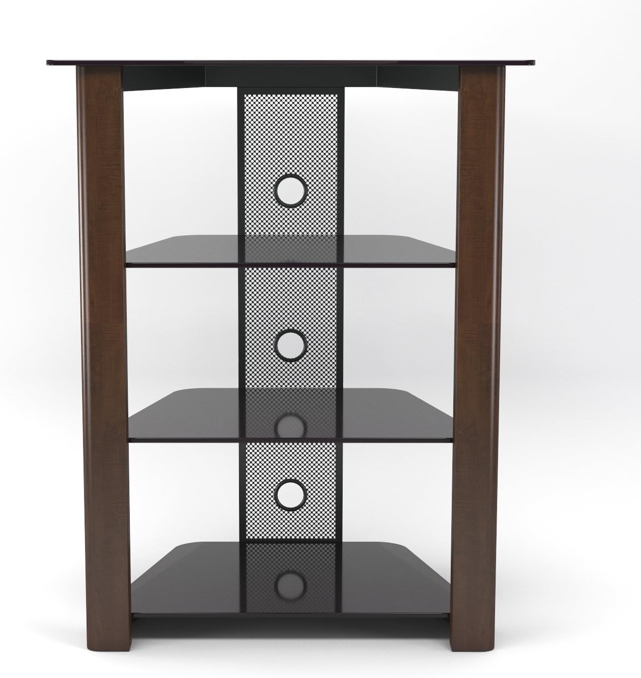 Ashton Multi-Level Component Stand in Wood Espresso with Cable Management System