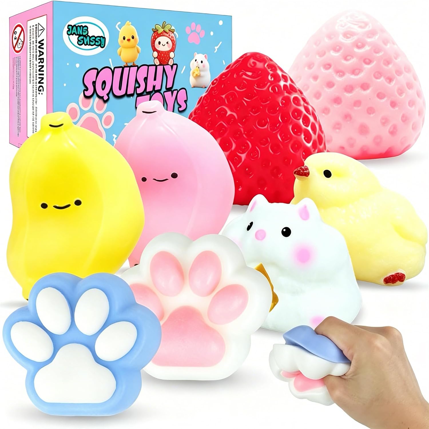 8 Pcs Taba Squishy Pack - Fidget Squishy Box