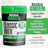 Vista 115 de Rockin' Green Detergente para ropa sucia, a base de plantas, detergente en polvo natural para ropa, vegano y biodegradable, seguro para pieles