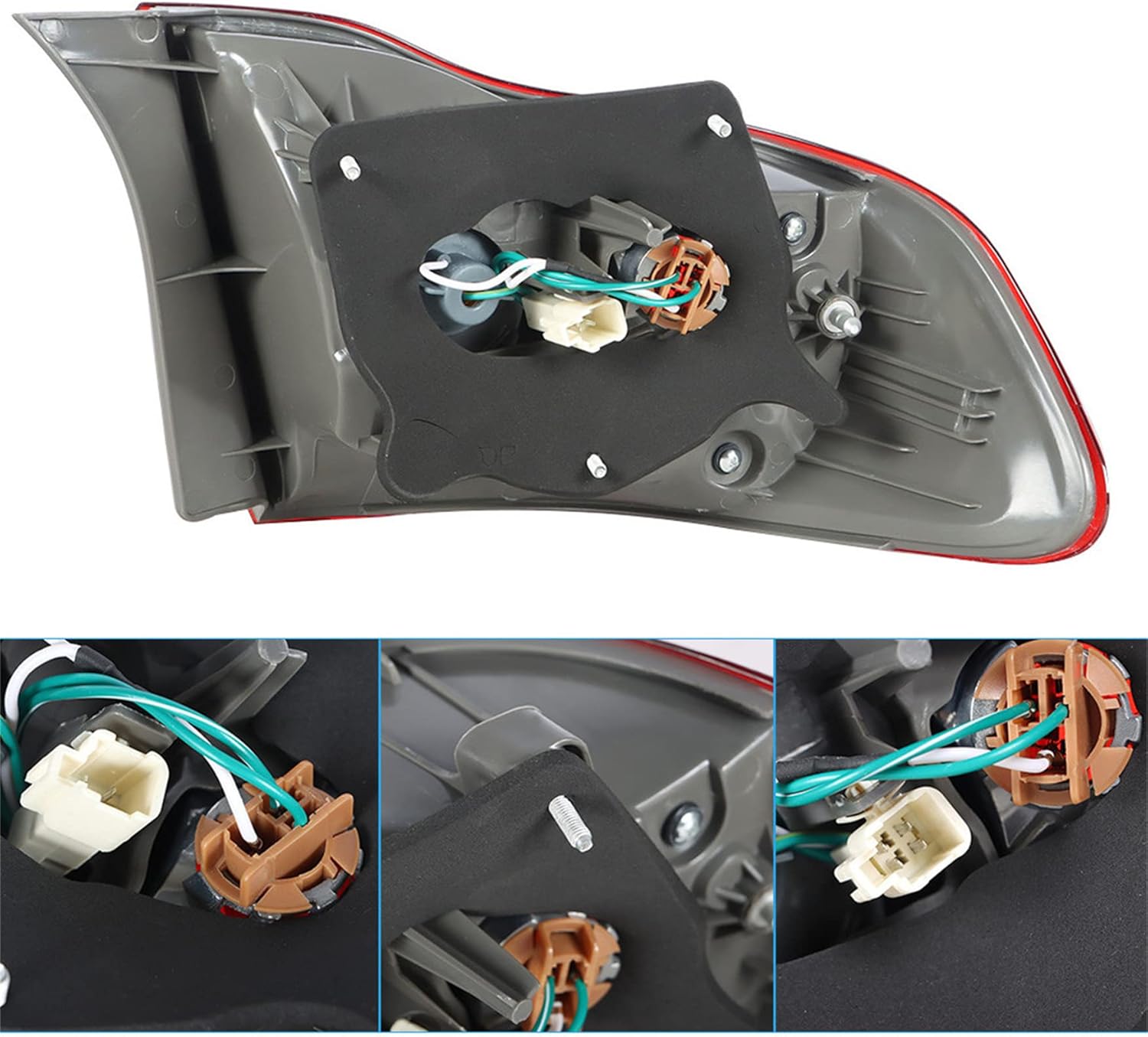 WFLNHB Driver and Passenger Side Tail Lights Assembly Replacement for Toyota Corolla 2009-2010 Rear Tail Lights Lamps 8156002460 TO2800175