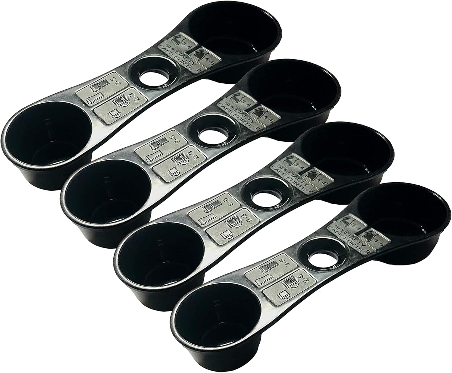 4 Pack Black Coffee Scoop For Your Cup and Carafe