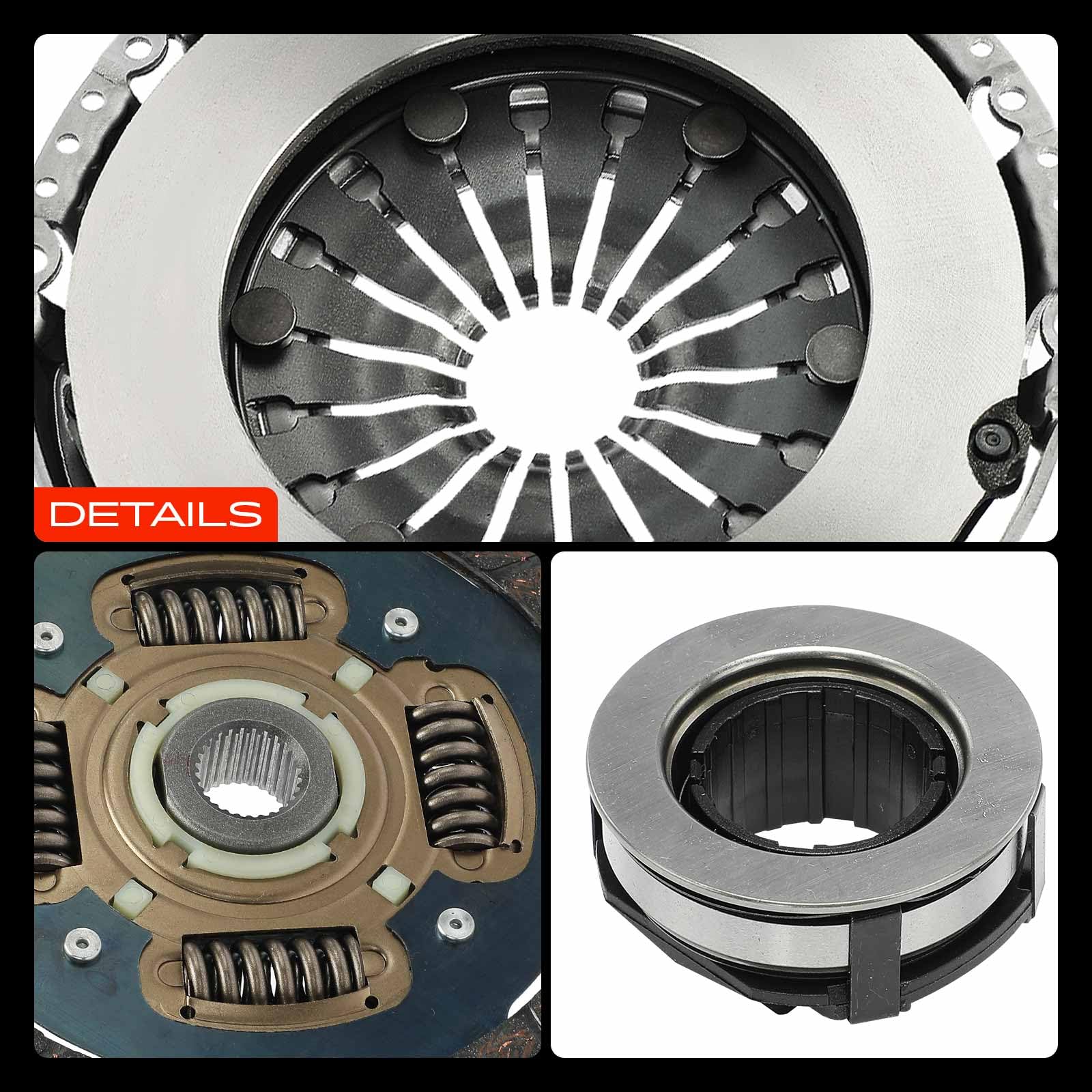 Frankberg Zestaw sprzęgła z łożyskiem wysuwnym kompatybilny 3 BK 2.0L 2003-2009 3 BL 2.0L 2008-2014 5 CR19 1.8L 2005-2010 zamiennik 3M517563GD