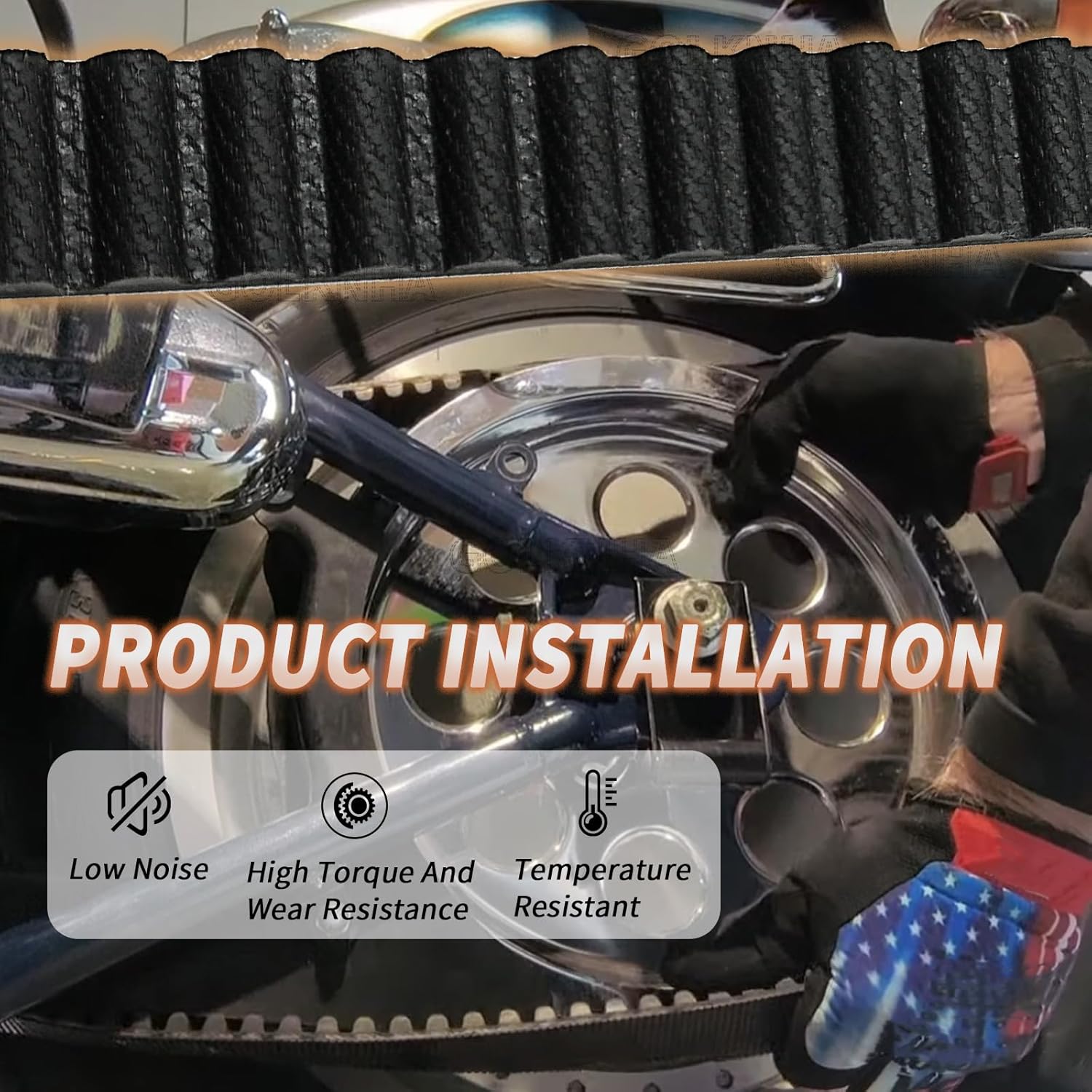 40024-09 Drive Belt,140T 24mm Width for Harley-Davidson Touring Road King/Electra Glide/Street Glide/Road Glide 2009-2024 Motorcycle