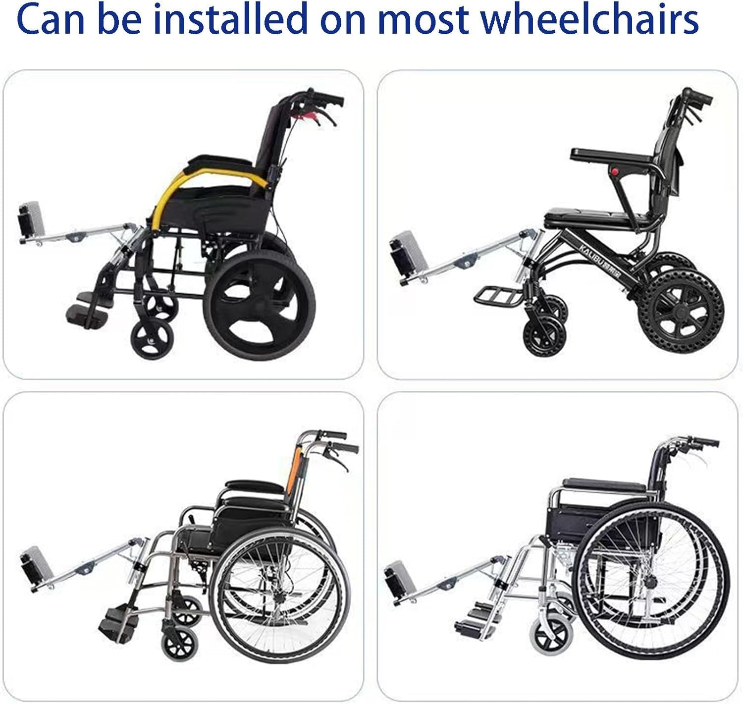 Silla de ruedas soporte de piernas de elevación - Universal, soporte de un solo pedal: ángulo ajustable /90°- 180°, con almohadillas/almohadde pie, discapacitados/ancianos(Apair)