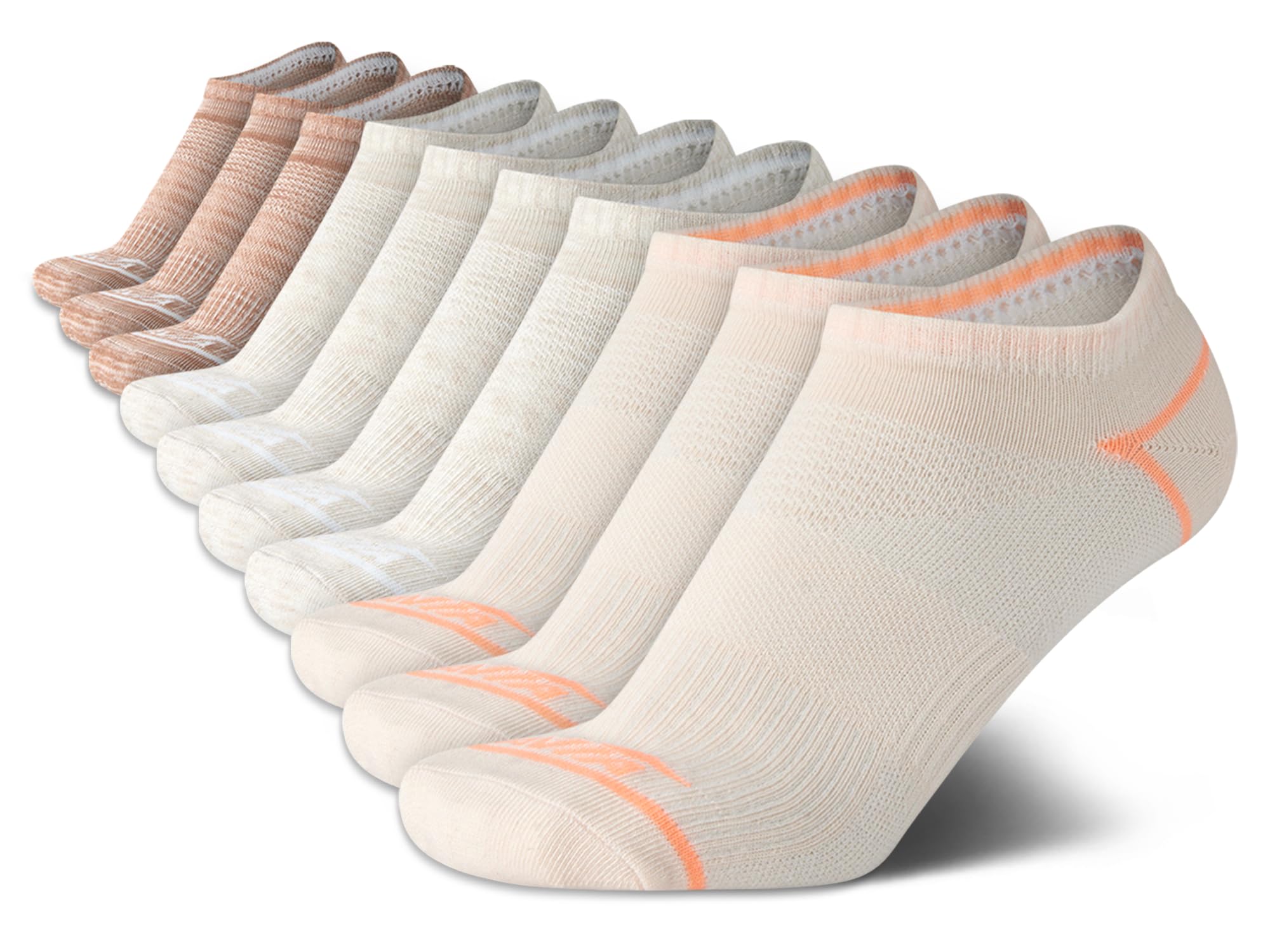 Avia Women's Athletic Low Cut Socks - 10 Pack Performance Stretch Cushioned Ankle Socks for Running and Workout (4-12)