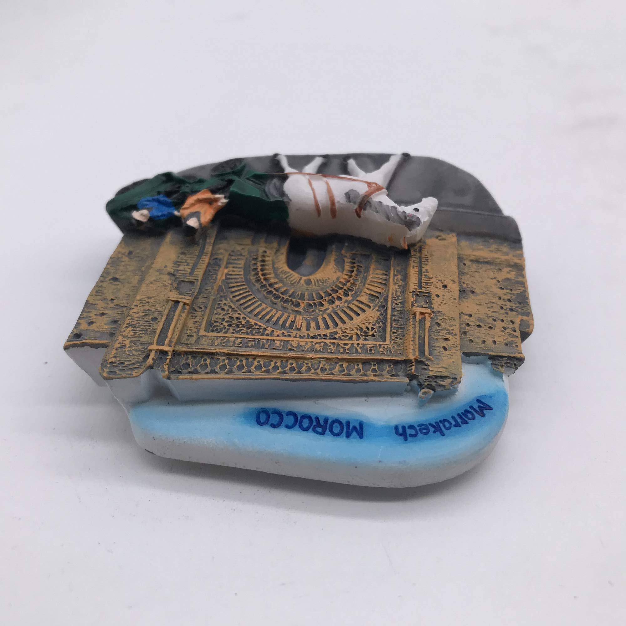 Aimant Frigo 3D Marrakech Maroc - Souvenir De Voyage, Décoration Cuisine Ou Bureau - Résine Magnétique 5,5x6,5 Cm