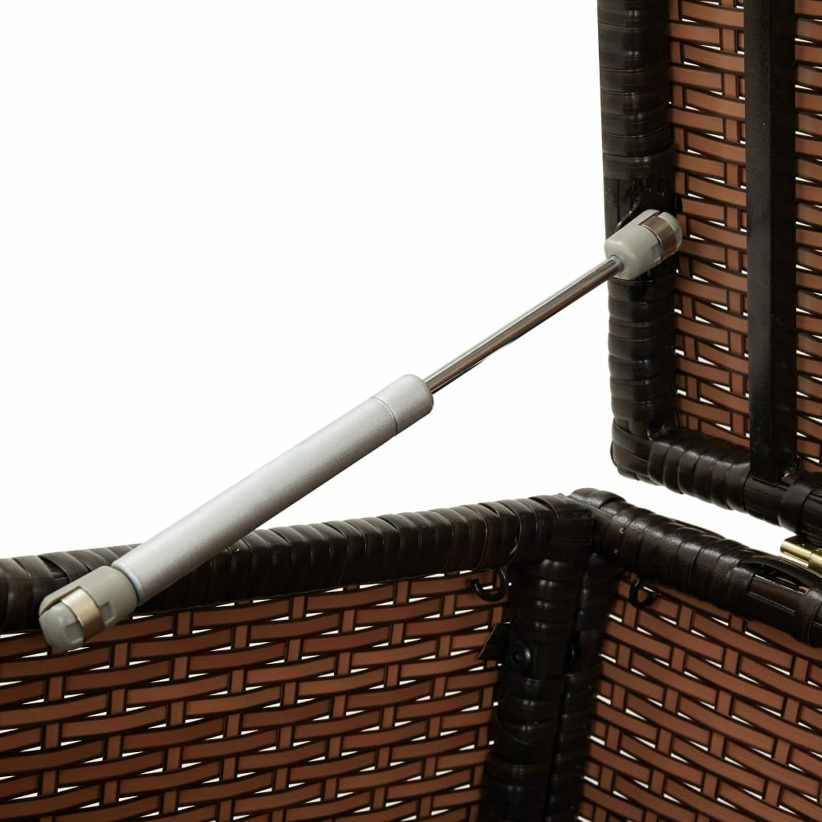 BaraSh Baule da Giardino in Polyrattan 200x50x60 cm Marrone,Baule da Giardino,Bauli e Contenitori da Giardino,Contenitore Giardino(SPU:46475)