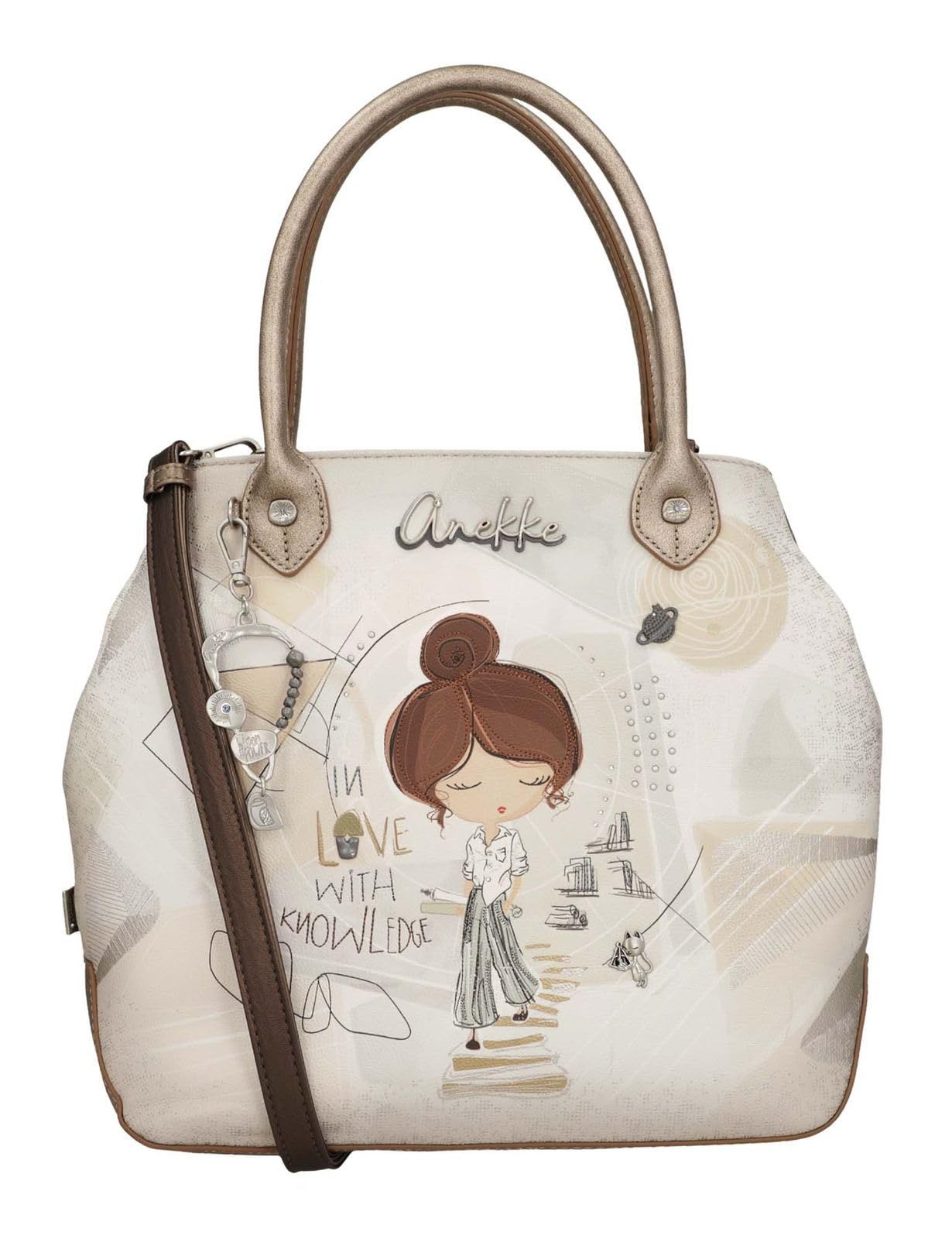 Anekke bolso bandolera Sophia Short Handle Bag Multicolor crema