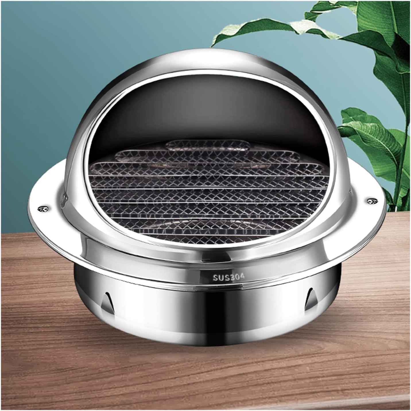 Lüftungsgitter Edelstahl 115 X 115 Mm Mit Insektenschutz, Schrauben, Dübel - Foto 3