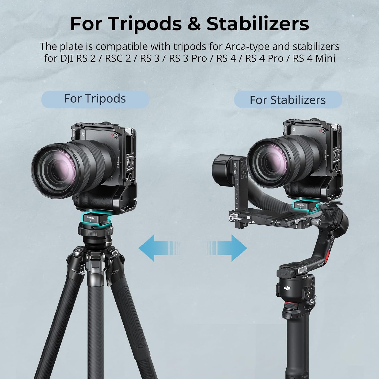 SmallRig Quick Release Plate for Arca-Type, Universal Baseplate with 1/4''-20 Screw, for Camera Cages, for Vertical Shooting - 5802 - Image 5