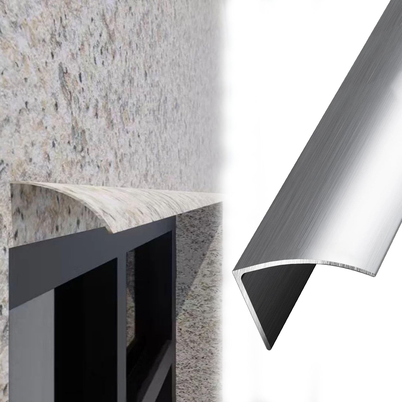 Vierteaguas Muro Exterior Protectores de Borde para Ventanas Contra | Burlete Metálico de Fácil Instalación, Desvío de Lluvia para Marco de Puerta y Alféizar(WxH 50x35mm(2.0x1.4in),3Pack)