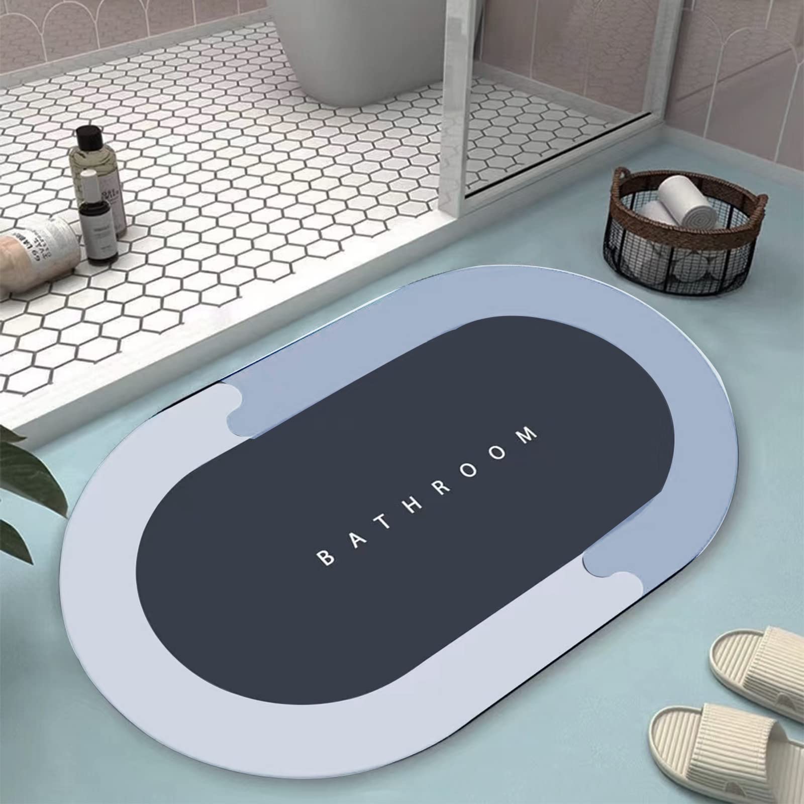 Tappetino da bagno antiscivolo, morbido e soffice tappeto da bagno, spesso assorbente, con supporto impermeabile, può essere utilizzato in vasca, doccia, bagno, soggiorno (marrone, 40 x 60 cm