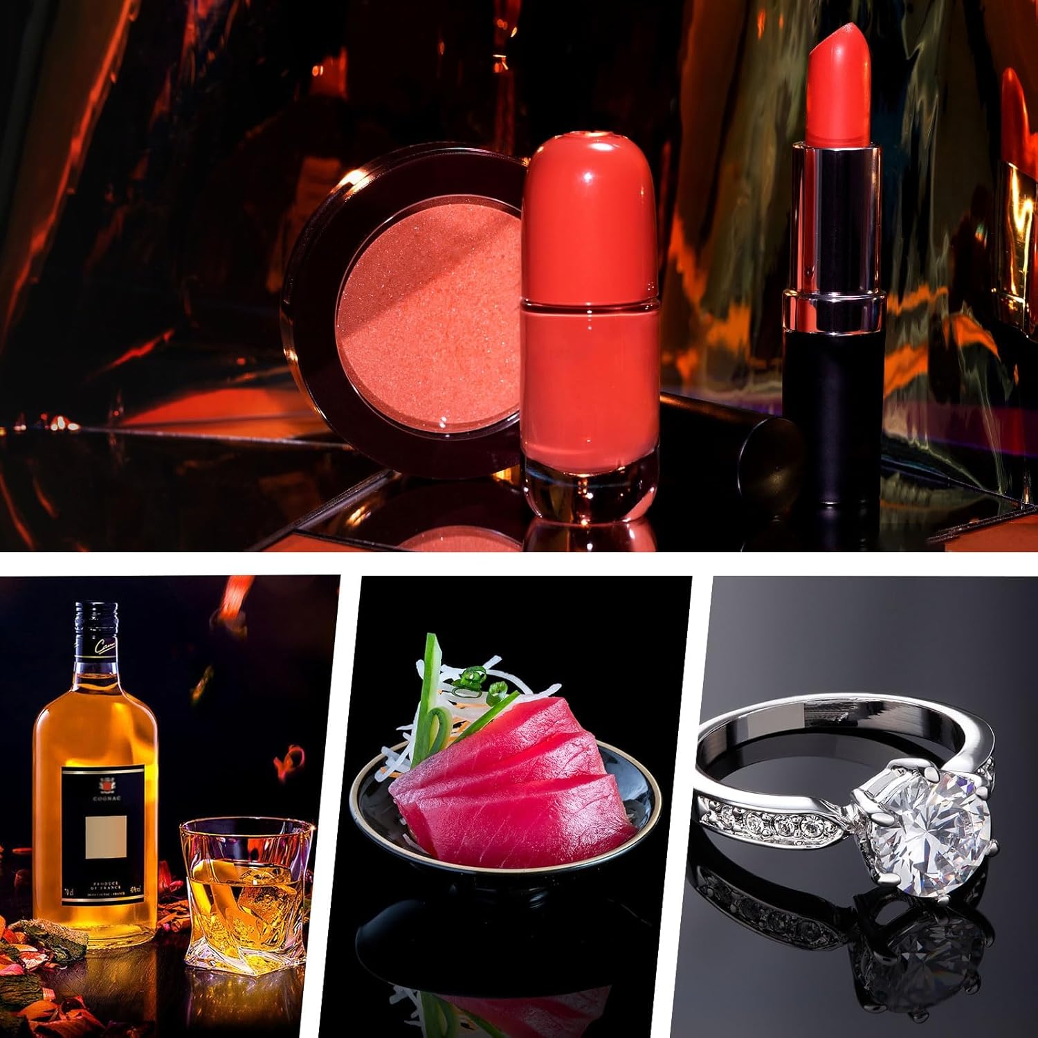 PULUZ 40cm/ 15.7 inch White & Black Acrylic Reflective Display Table Background Board for Small Product Table Top Photography Shooting (16 x 16 inch)