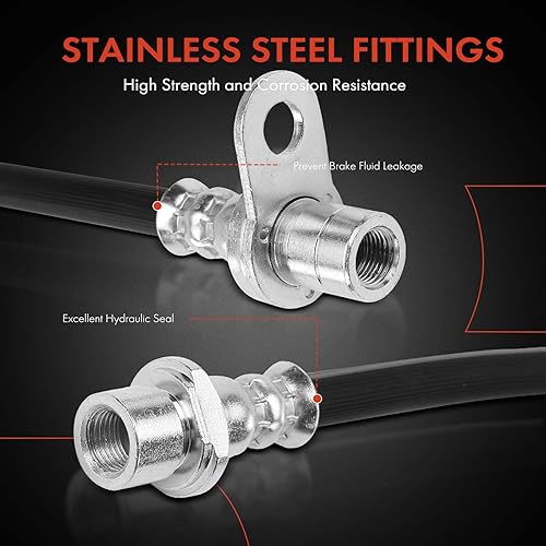 Miniatura 4 de A-Premium Manguera hidráulica de freno interior trasero compatible con modelos seleccionados de Toyota y Scion - Prius 2010-2015, Prius Plug-In