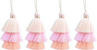 KONMAY 20pcs Tri-Layered Jewelry Tassels with Hanging Loop for Jewelry Making, Clothing, Crafting