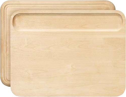 Caraway Tabla de cortar mediana (14 x 10 pulgadas) - Tabla de cortar de madera de doble cara - Hecha de madera de abedul certificada FSC - Aceite