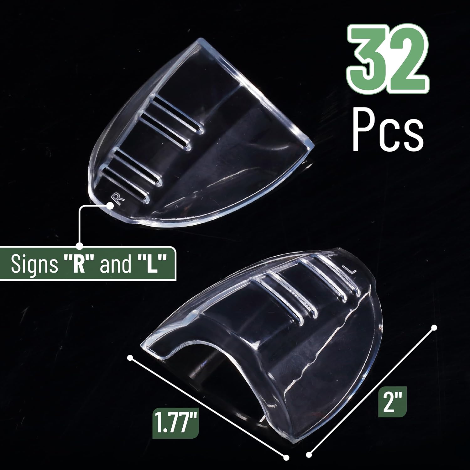 UNCO- Safety Side Shields for Glasses, 2/4/6/10/12/16/20/24/30/32 pcs, Safety Glasses Side Shields for Eyeglasses