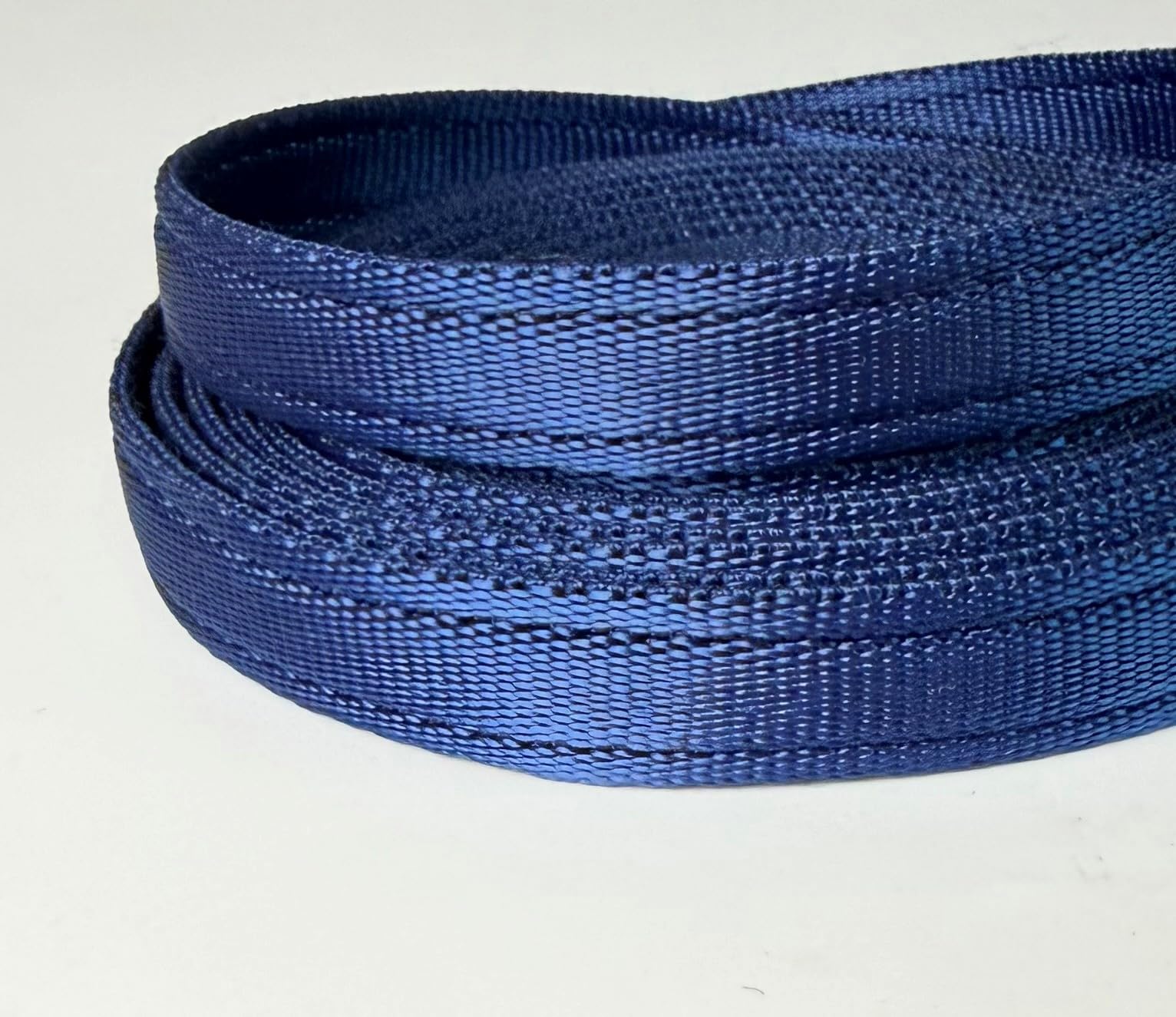 Dog long line training lead cushioned webbing in 5m or 8m (Navy blue 5m, 3/4 inch wide) — image 1