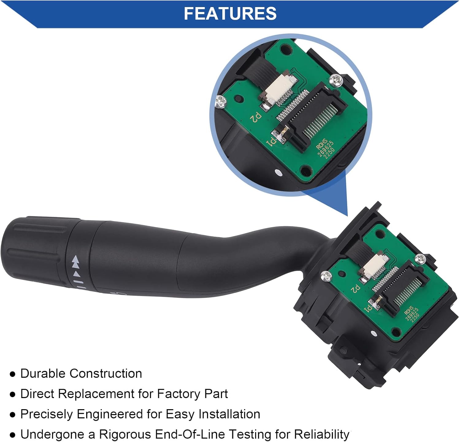 Windshield Wiper Switch Turn Signal Switch, Compatible with 2011-2013 Ford F-150 F-250 F-350 F-450 F-550 Super Duty, Replacement OEM SW-6874, BC3Z-13K359-BA