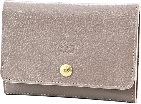 Il Bisonte C0522P 618 Bifold Wallet, Mens, Womens, Vaketta Leather, Tortora, Parallel Import, gray