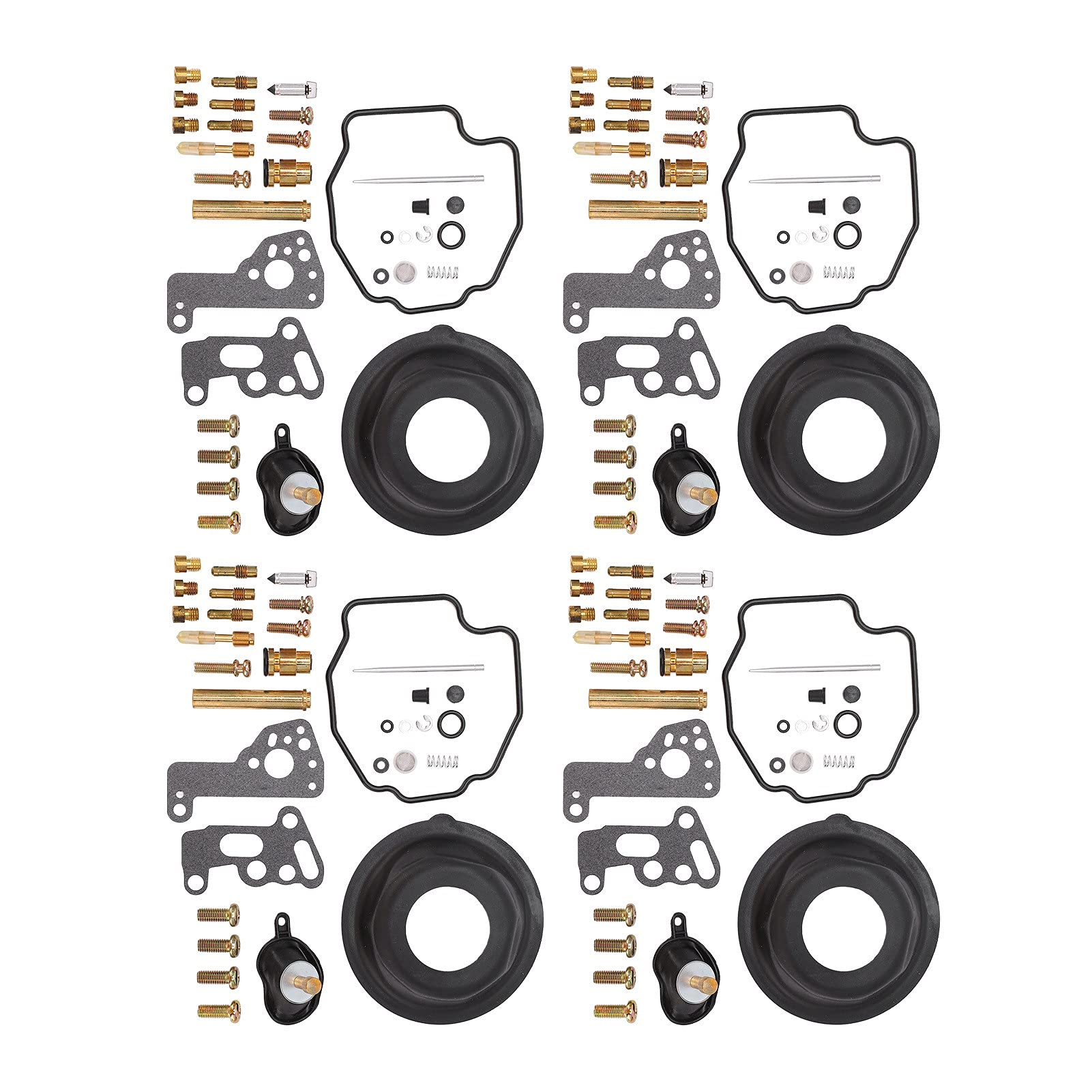 Kit di Riparazione di Ricostruzione del Carburatore Carb Kit di Ricostruzione di Riparazione di Revisione del Carburatore con Guarnizione per Vmax V‑MAX 1200 1985-2007