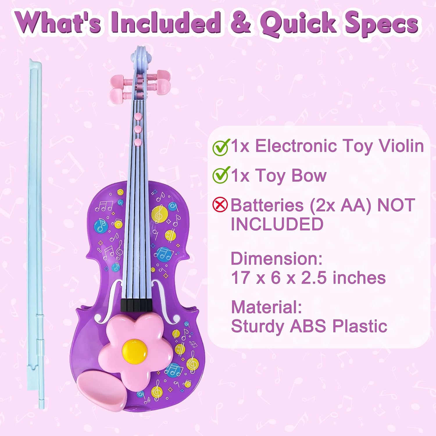 Sealive Kids Electronic Violin Toy Bow