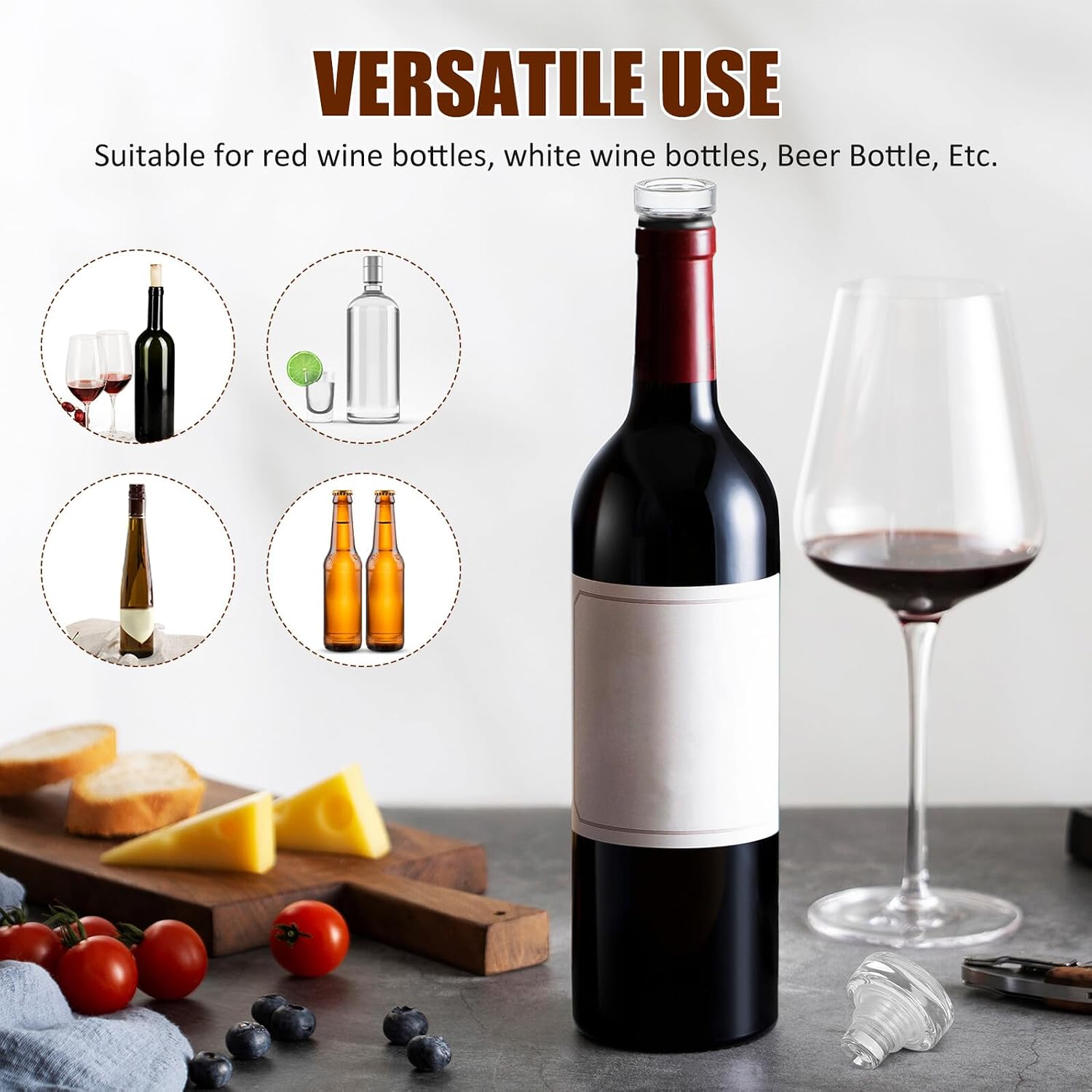 T Shaped Wine Bottle Glass Stopper Plugs 10pcs