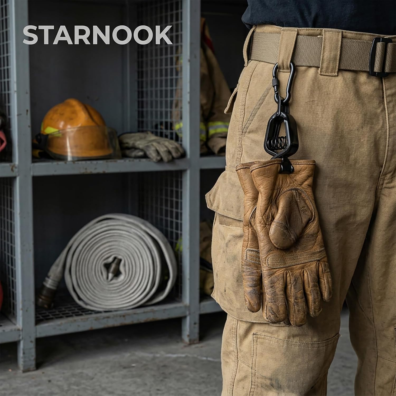 Firefighter Glove Clips Glove-Holder - Heavy Duty Metal for Turnout Gear, Construction, Industrial & Outdoor