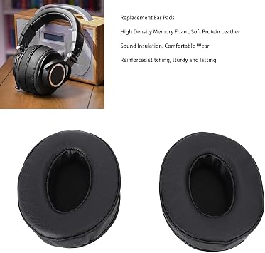 Generic High Density Foam Ear Cushions for ATH M50X M40X M30X WS1100 Headphones, Replacement Ear Pads, Compatible with G Pro X, DT-770, 2 Pieces