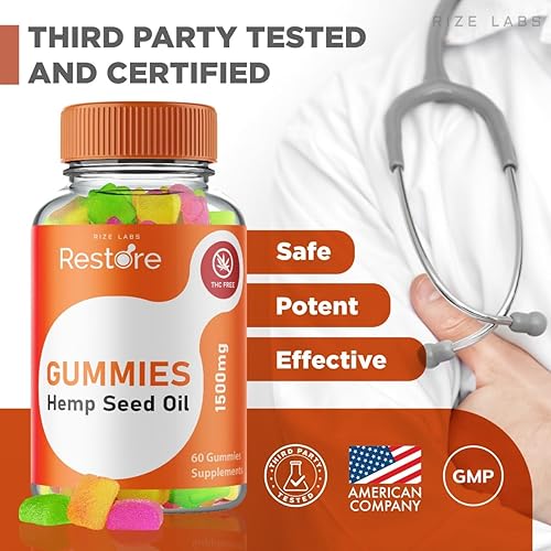 Miniatura 5 de Gomitas de restauración, suplemento nutricional, restaura la fórmula extra fuerte, restaura el cáñamo, gomita de mezcla natural premium, revisión de