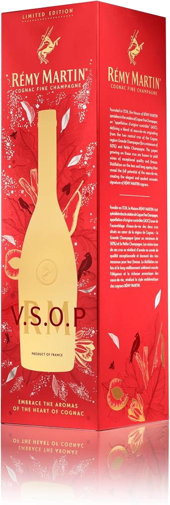 Remy Martin VSOP Cognac Fine Champagne | 2025 Limited Edition | The Heart of Cognac Collection | Red & Gold Gift Box | 70cl