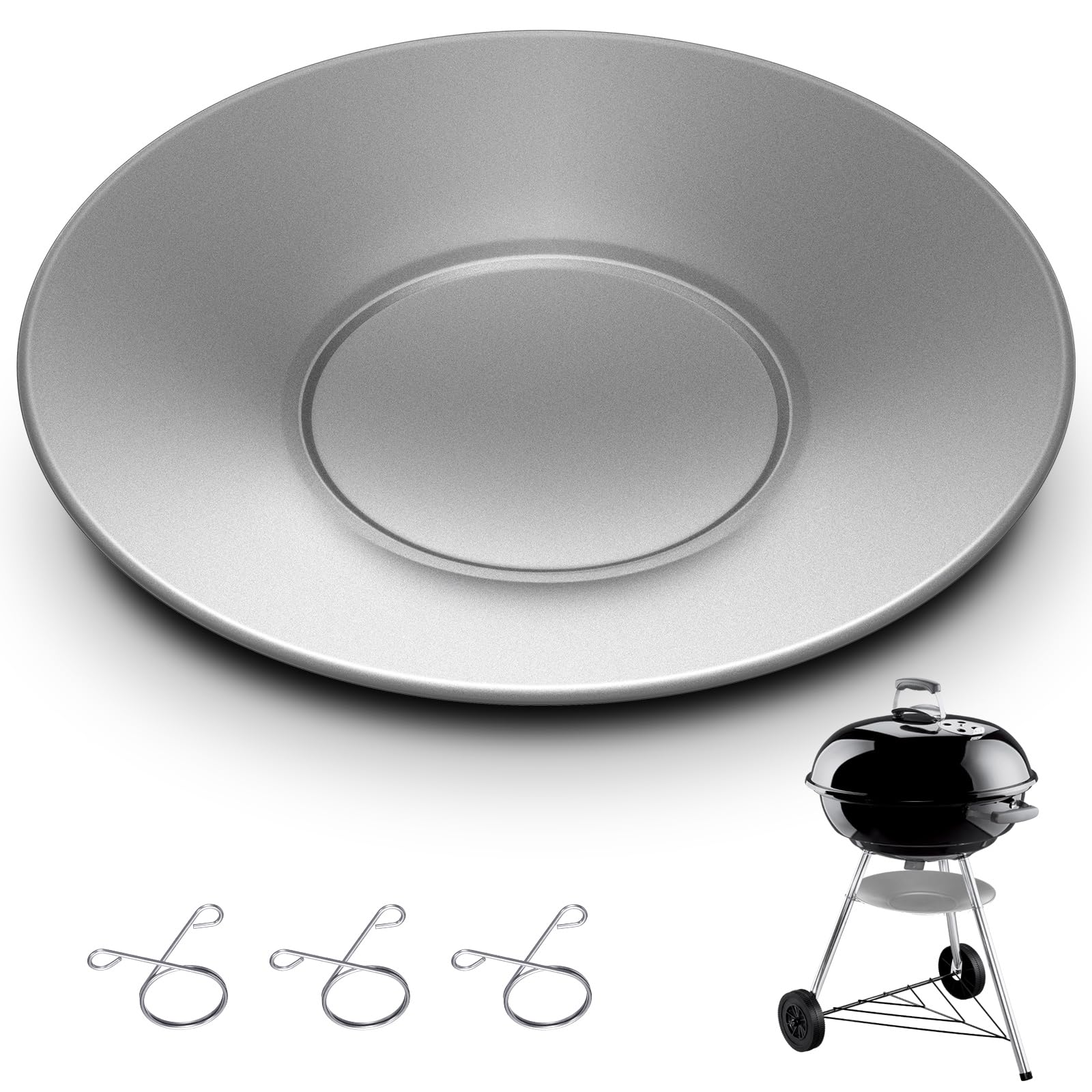 MorningRo 1 Pcs 11'' Diameter Ash Catcher Pan Compatible with Weber