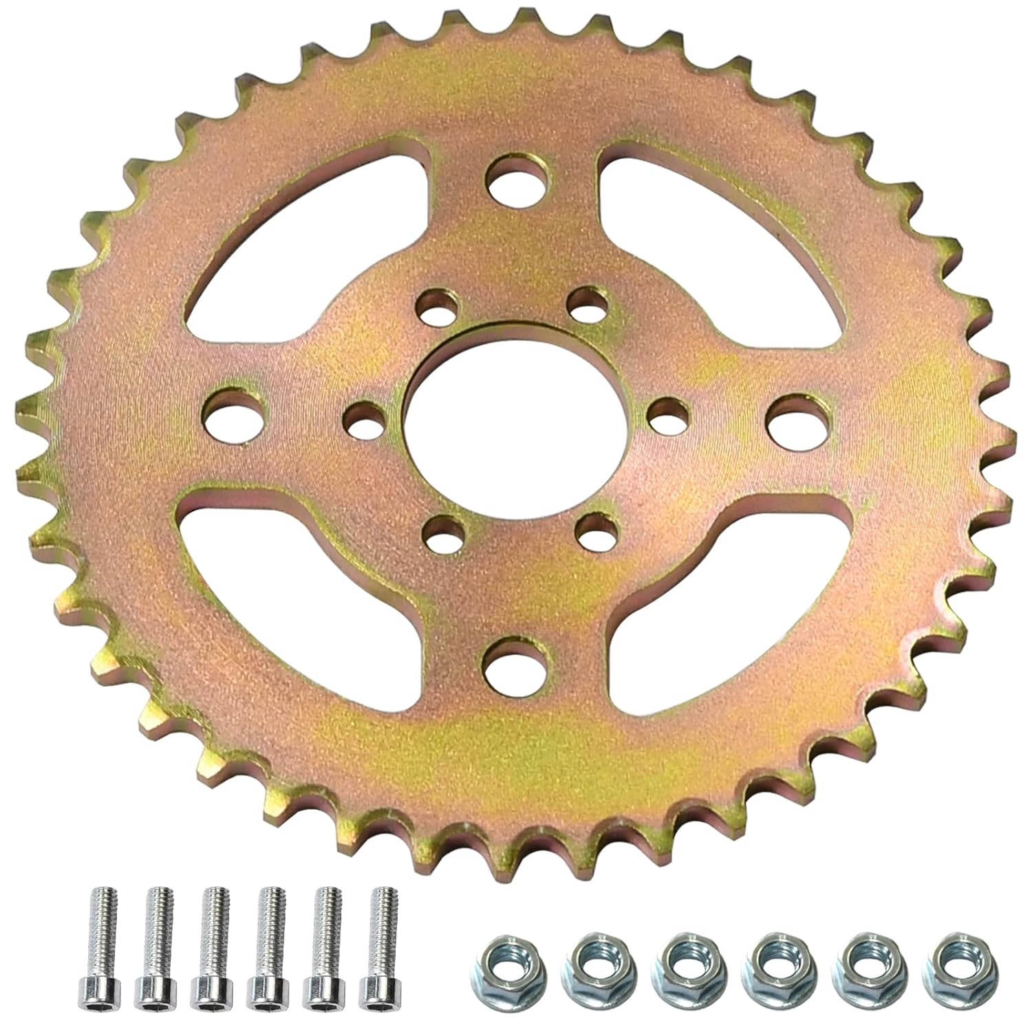 JNDO Mini Bike Sprocket 50T 420 Chain 6 Hole Rear Sporcket for Coleman CT100U B100 Baja Doodle Bug DB30 Monster Mega Moto Motovox MBX10