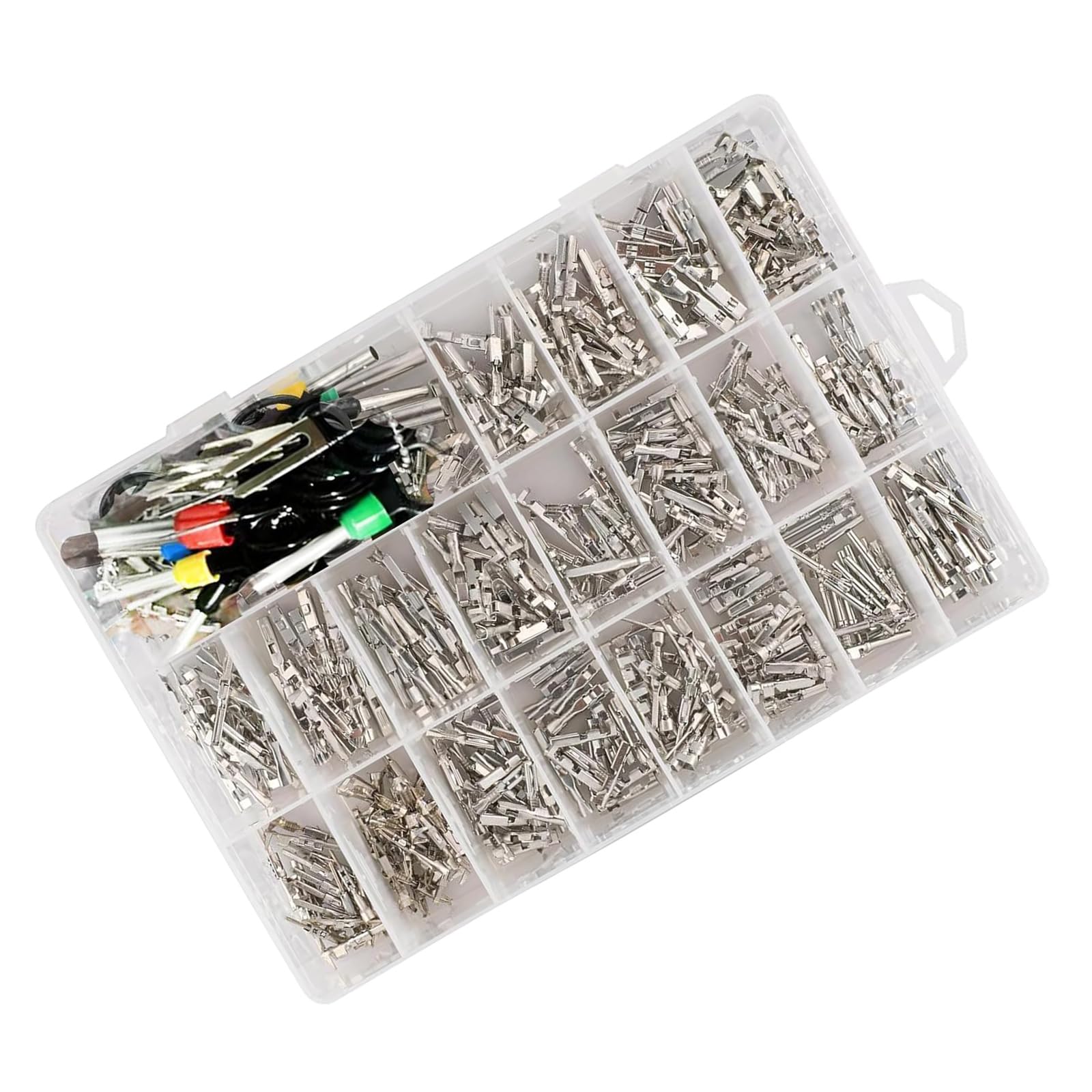FSDSHGKDG 340 pieces Automotive Electrical Wire Connectors Assorted set Male Female crimps Pins Not Insulated Plugs with Box for Car