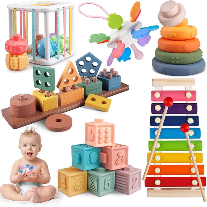 Coffret Jeux Bebe-4pcs-Baby Activity Gift Set+0mois