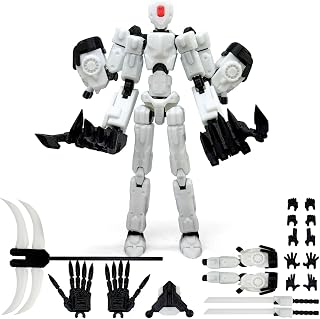 8in 3D Printed Robot 13 Upgraded Tight Joints Action Figures | Fully Articulated Already Assembled Flexible Multi Joints, Assorted Weapon Accessories,stop-motion animation