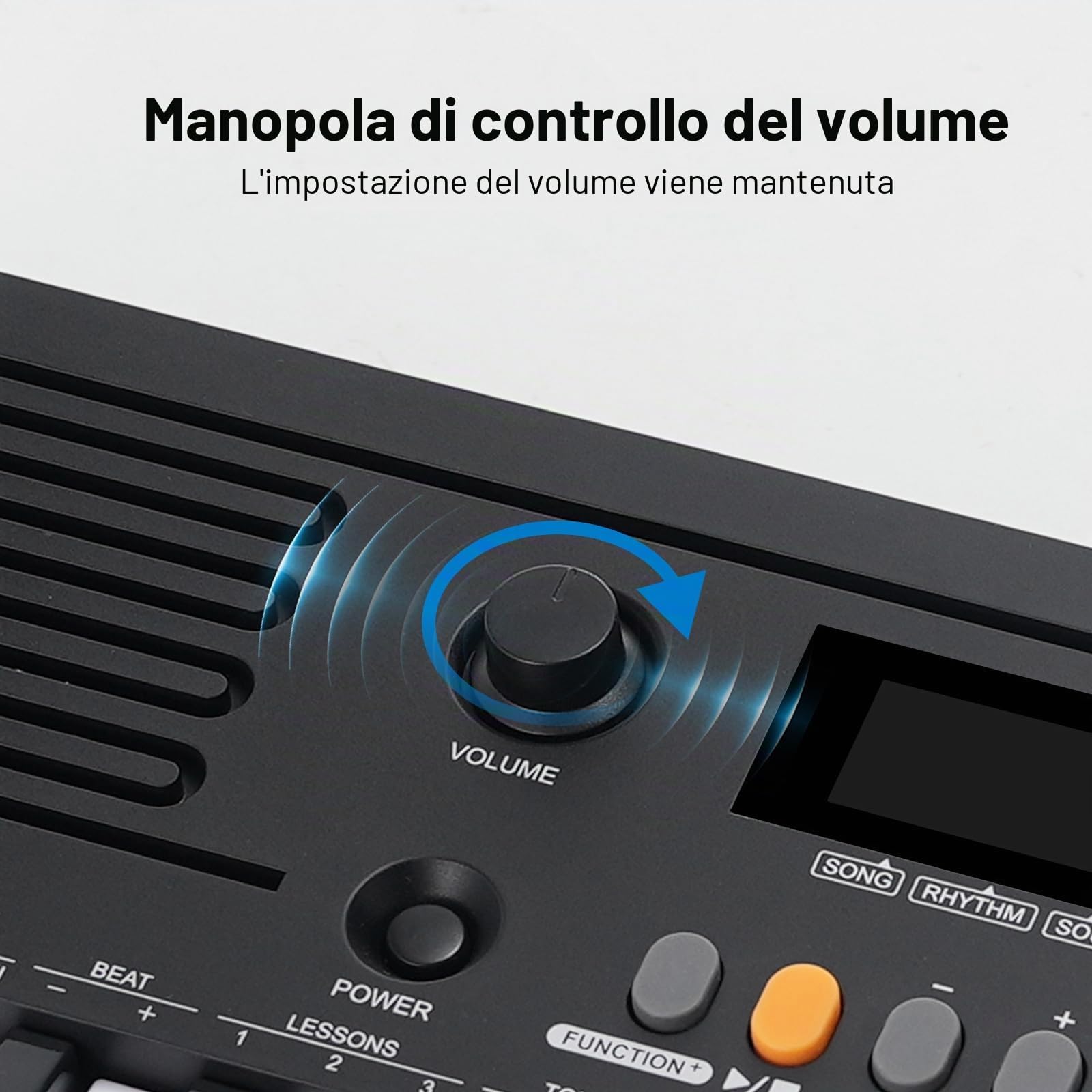 POGOLAB Mini Pianoforte Digitale, Pianoforte per Bambini con 37 Tasti, 40 Canzoni, 200 Suoni, 200 Ritmi, Tastiera Pianoforte con Uscita MIDI, Digital Keyboard Portatile (19,3x7,3x1,9 Pollici)(nero)