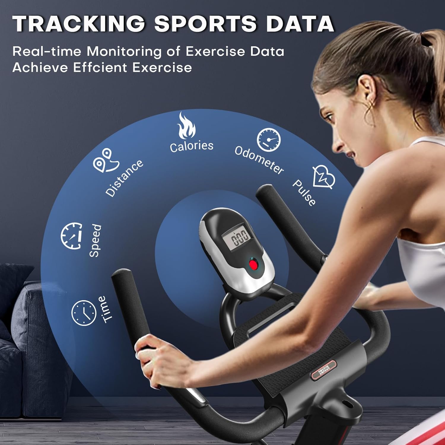 Exercise Bike, DMASUN Magnetic Resistance Pro Indoor Cycling Bike 330/350Lbs Weight Capacity Stationary Bike, Comfortable Seat Cushion, Multi - grips Handlebar, Heavy Flywheel Upgraded Version