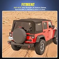 Vista 7 de Nilight Protectores de luz trasera, cubiertas de luz trasera negras para Wrangler JK Unlimited 2007-2017, par