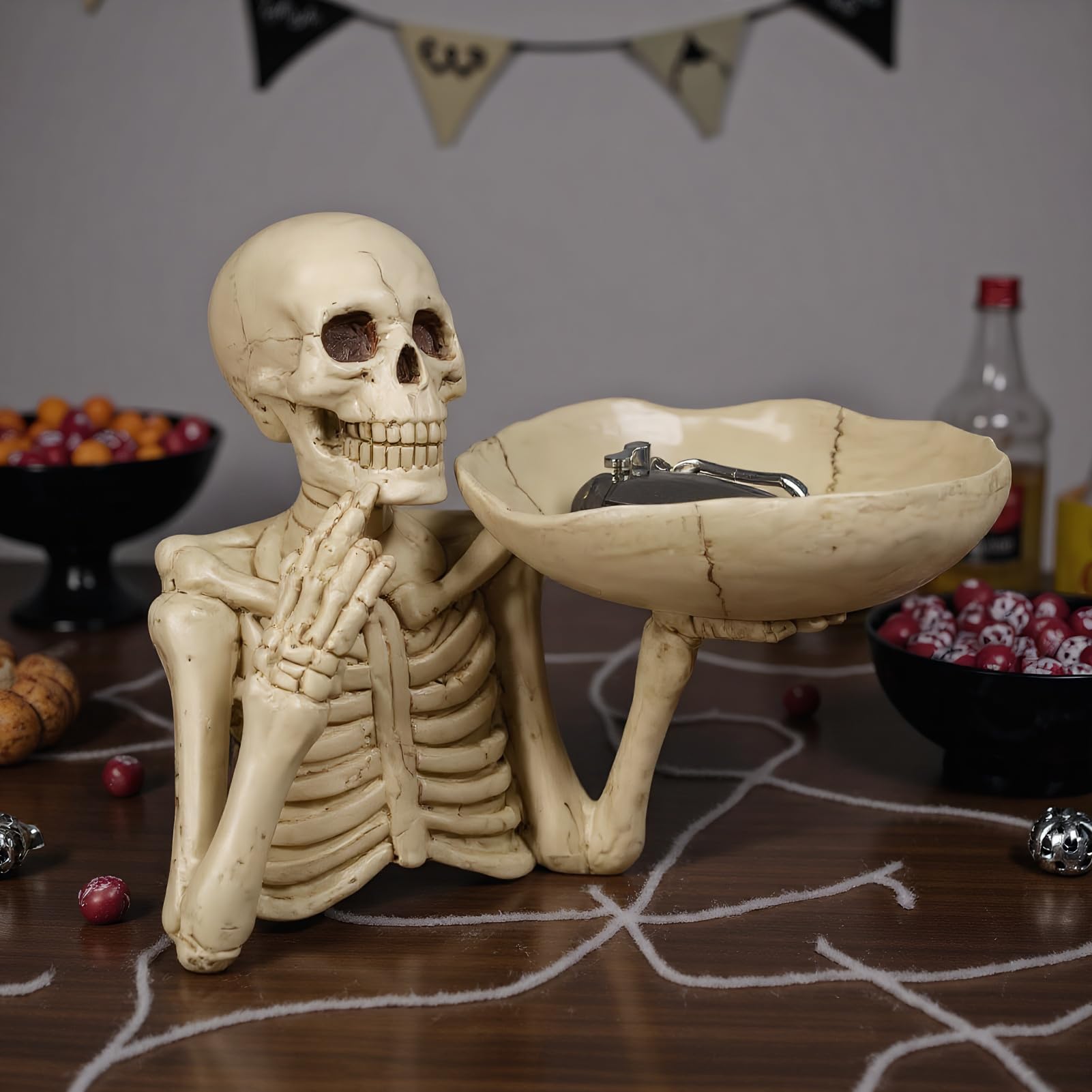 Skelett Servierschale - Halloween Cupcake Boxen - Resinen Dekoration Für Tischdekoration Partyartikel Süßigkeiten Urlaub