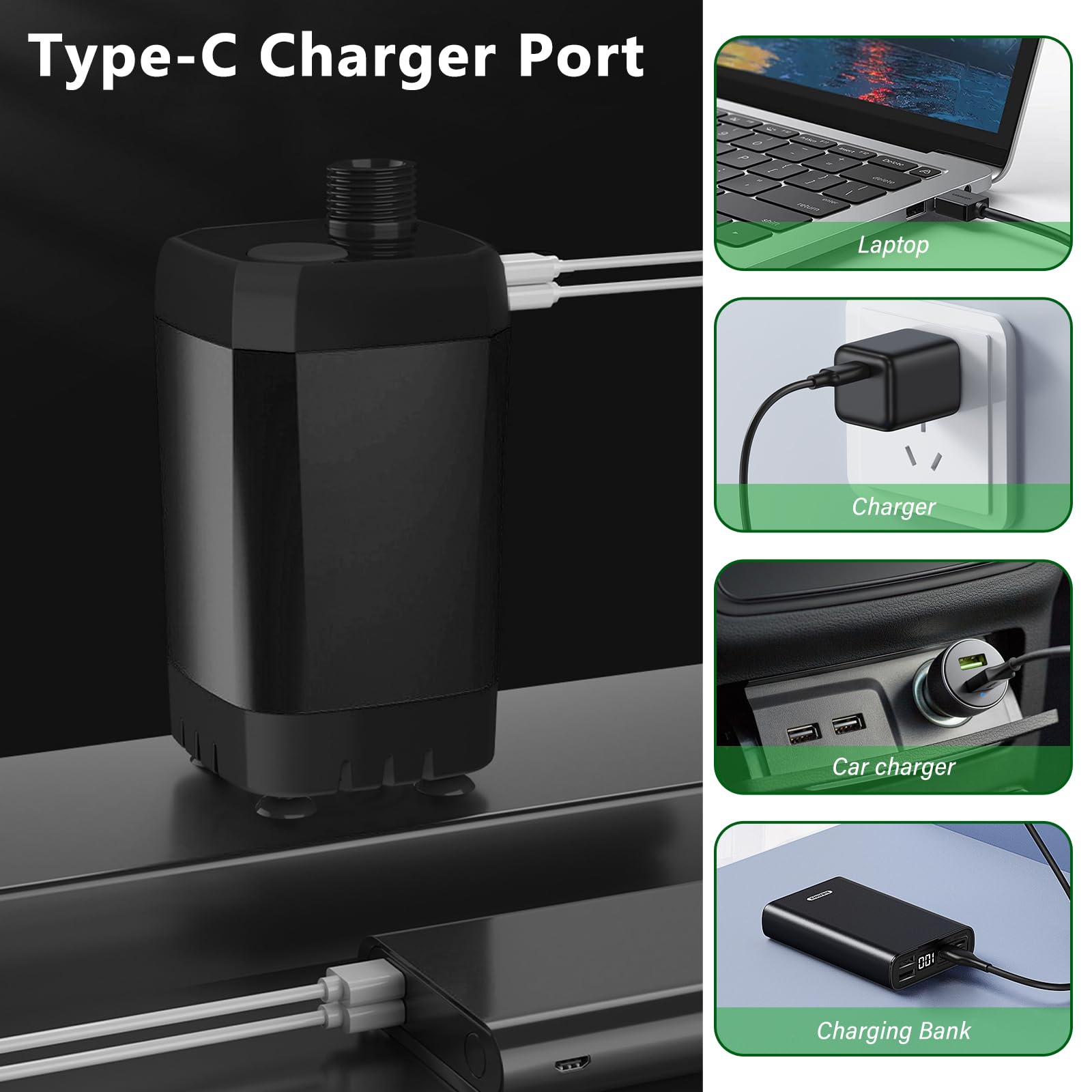 BORDEAG Tragbare Campingdusche mit Akku 6000mAh Wiederaufladbar, Camping Dusche mit Pumpe, Duschkopf, Klappbarer Eimer, Outdoor Mobile Duschen, Außenduschen für Autowaschen, Reisen, Strand, Camping