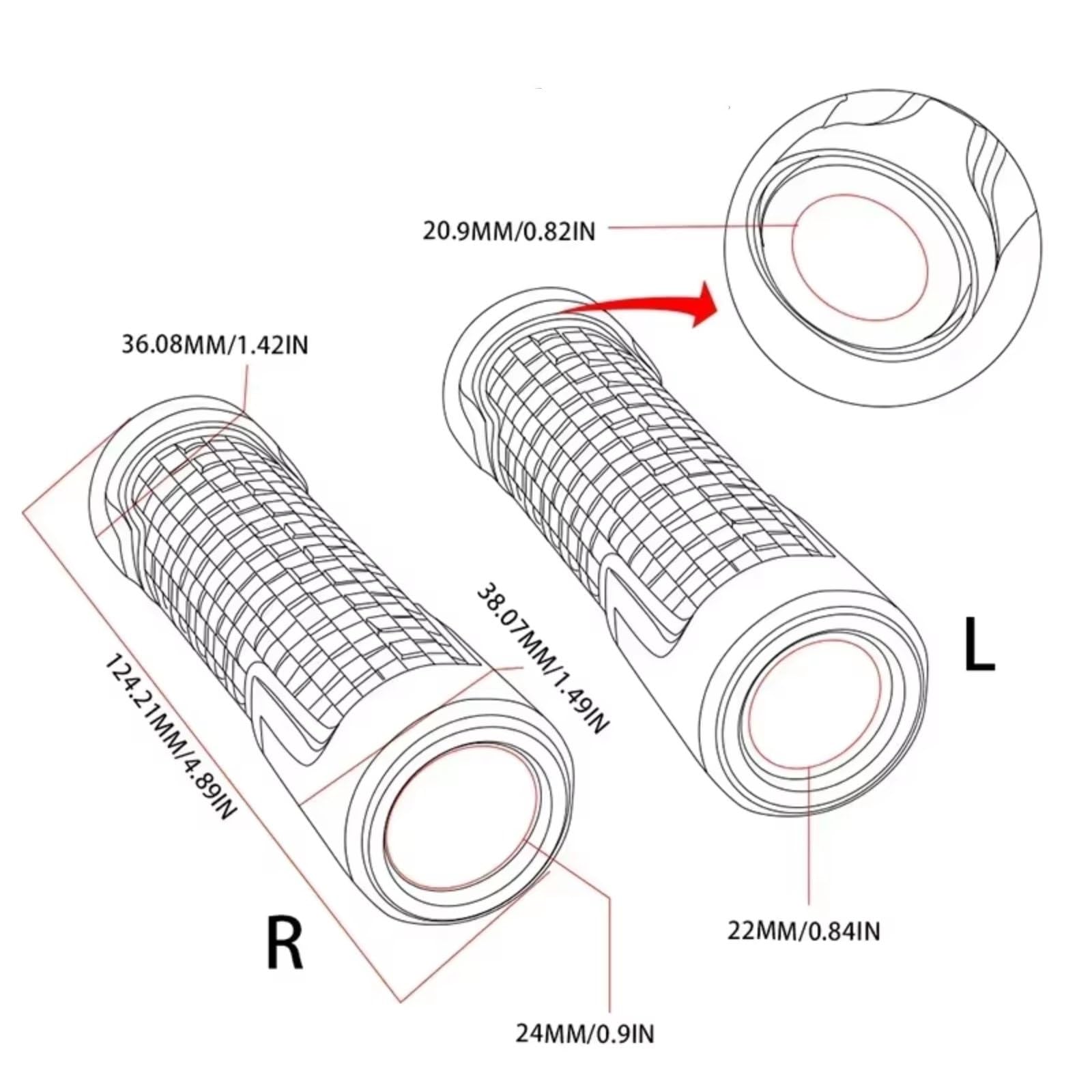Cubiertas Manillar Motocicleta Empuñaduras Antivibración Para Maverick X3 Empuñadura motocicleta