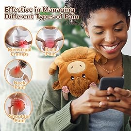 Microwave Heating Pad for Pain Relief, 16 x 12 Microwavable Heating Pads for Cramps, Back Pain, Neck Shoulder, Muscles, Knee, Joints, Natural Heat Pack Moist Heat, Highland Cow Adorned with Flowers