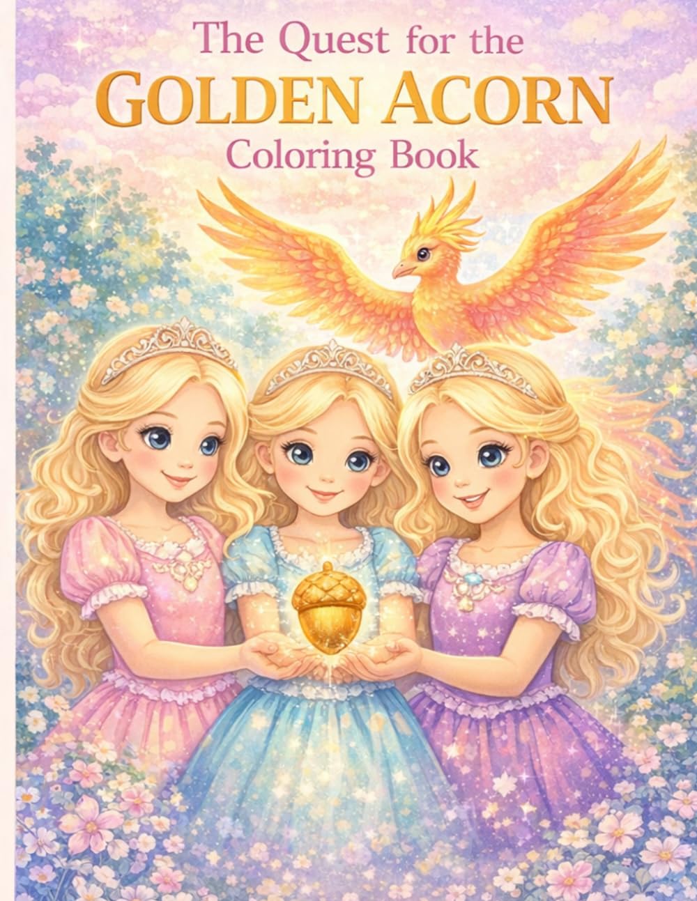 The Quest for the Golder Acorn Coloring Book: A Magical Adventure Coloring Book with Princesses, Unicorns & Enchanted Creatures (Ages 4–8)