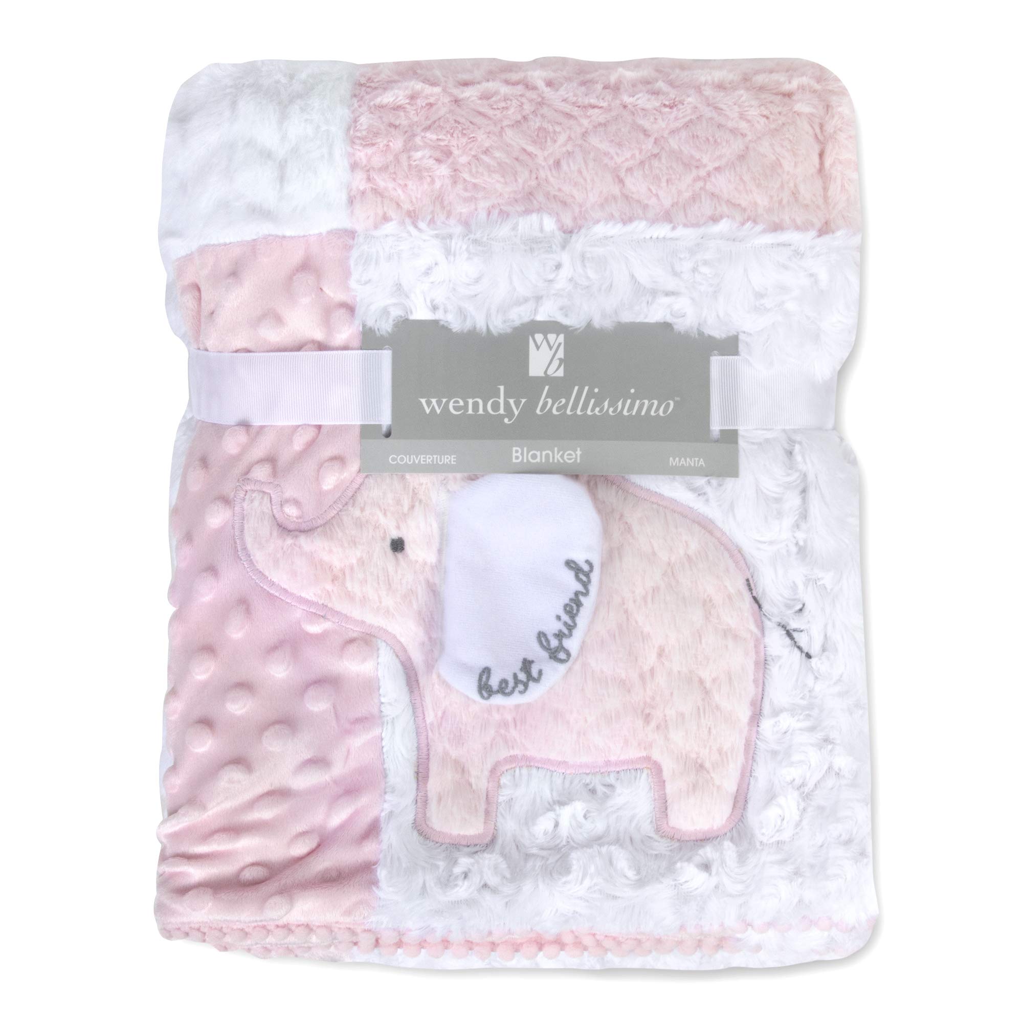 Wendy Bellissimo Reversible Baby Elephant Blanket With Baby