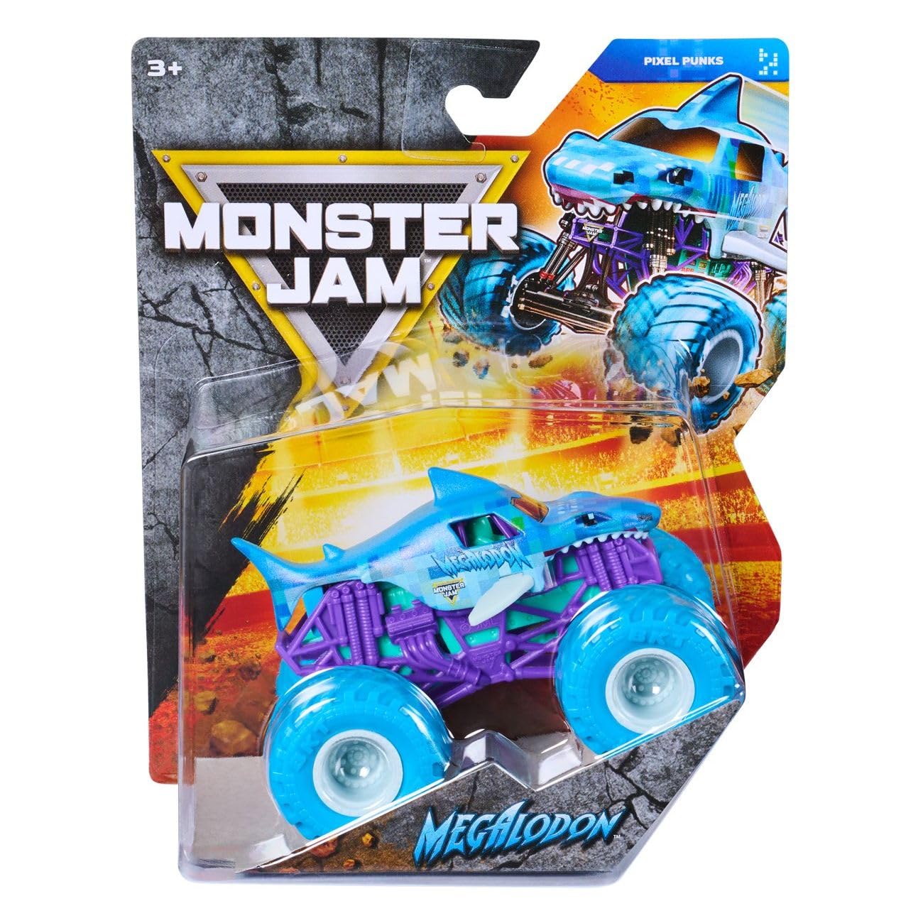 Monster Jam 2026 Official 1:64 Diecast Truck Series 46 Pixel Punks Megalodon