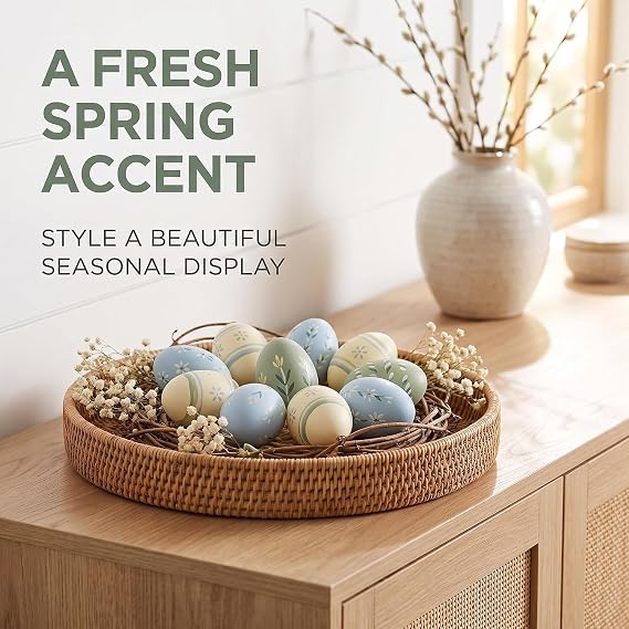 10 Pcs Simulation Egg White Plastic Fake Eggs DIY Crafts Easter Ornaments Painting and Realistic Egg Crafts for Party Home Kitchen Decor