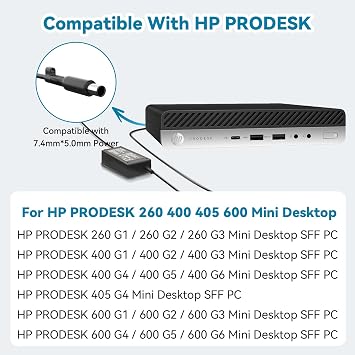 90W Power Supply for HP EliteDesk 800 G3 G4 G5 G6 705 ProDesk 600 Mini PC