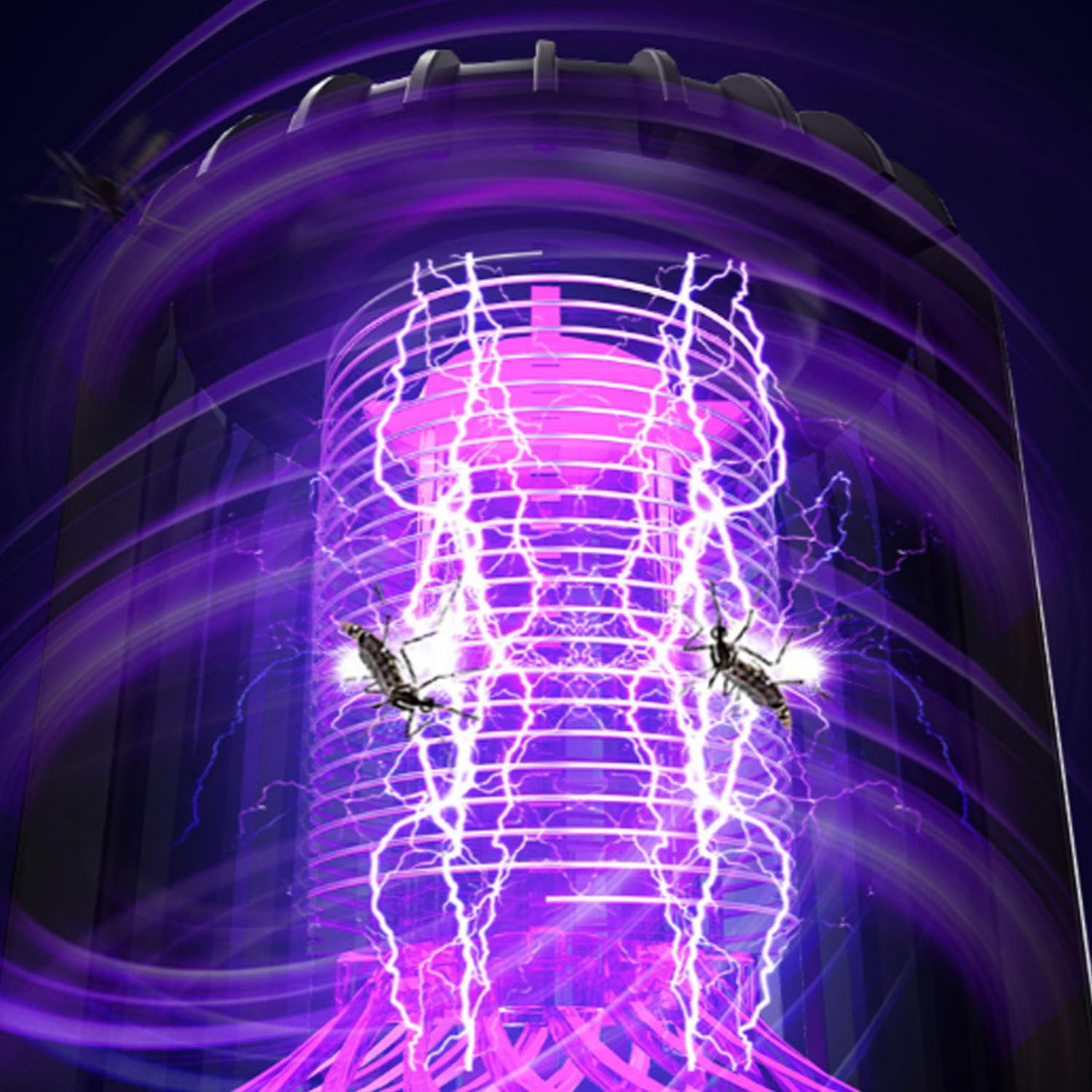 Bug Zapper Lampes de Contrôle des Moustiques Physiques 3000V Piège à Mouches Électrique Haute Puissance Veilleuse Saine Convient Aux Mères et Aux Bébés