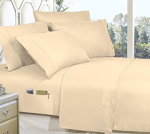 Sábanas 100% de algodón egipcio, 1000 hilos, juego de sábanas de 4 piezas, sábanas de lujo sólido de 18 pulgadas de profundidad, juego de sábanas